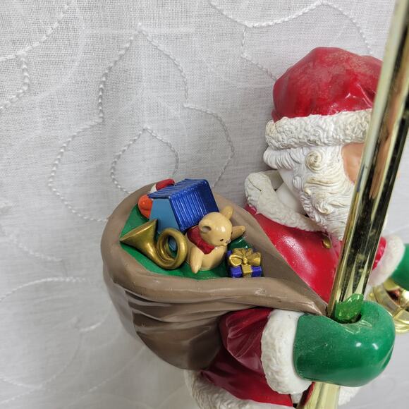 Mr Christmas Animated Santa Tree Topper Light-Up Gold Finial 14” Holiday Decor - Picture 16 of 16